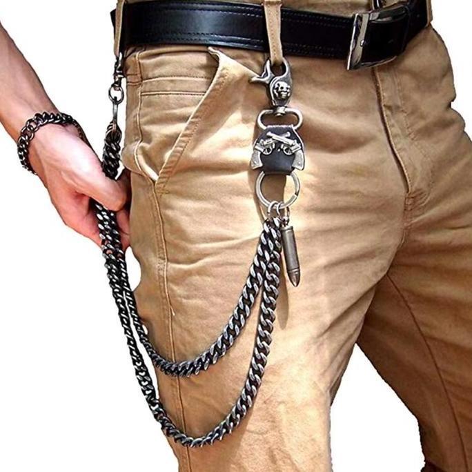 ADX Rantai Celana Pria Rantai Celana Punk Rantai Dompet Pria Anti Karat Rante Dompet Pria Punk