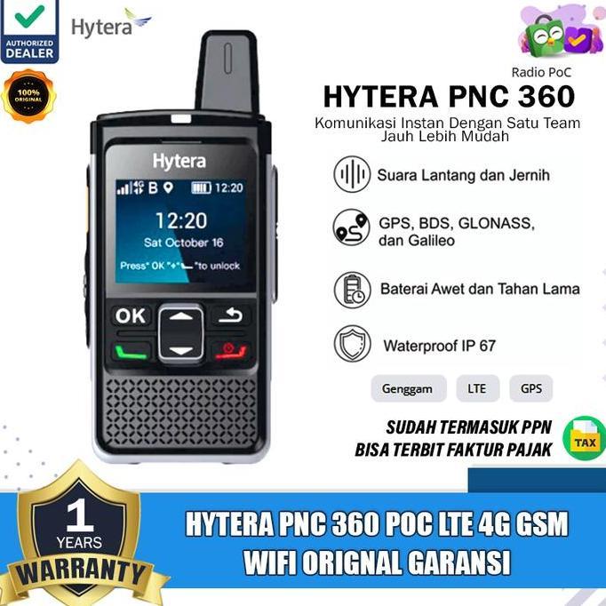 Allthebest- Hytera Pnc 360 POC Ht Poc Hytera PNC 360 PNC360 4G Wifi LTE GPS Original Garansi