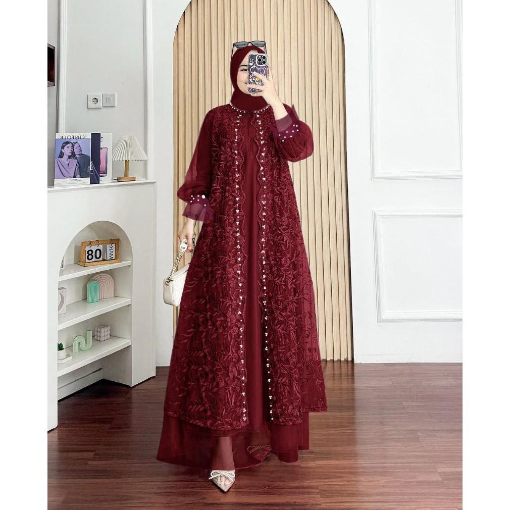 Hot Deals Gamis Lebaran/ Maxi Tile Mutiara Lydr/ Maxi Lyodra M L Xl Xxl