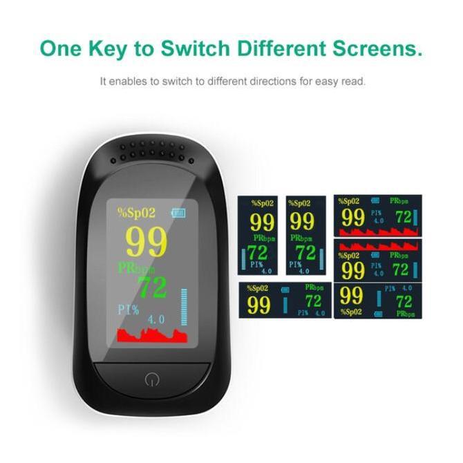 Medikit- Mixio A2 Fingertip Pulse Oximeter Sp Saturation Monitor Hd Oled