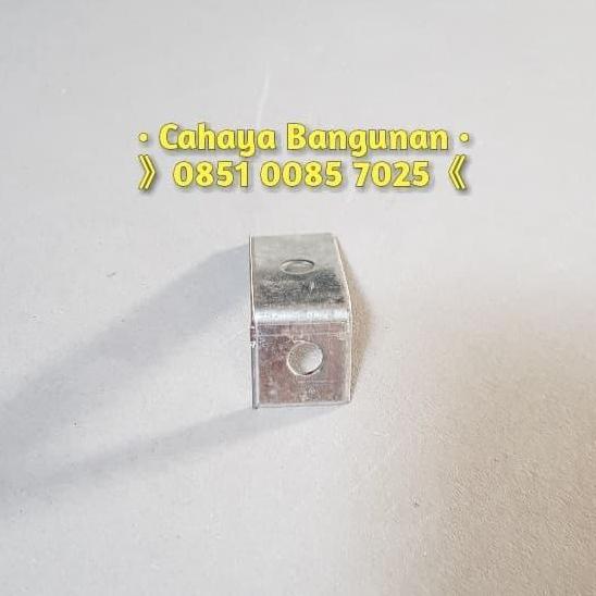 Sar- Angle Angel Clip Plat Besi Siku L Paku Tembak Ramset Plafon 2 Lubang