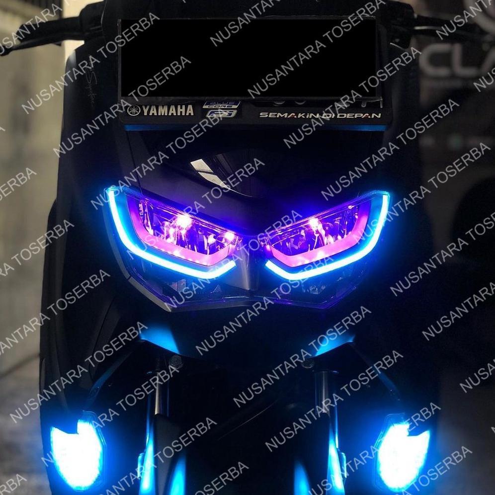 PAKETAN LAMPU ALIS NMAX NEW BONUS DEVIL EYE LAMPU ALIS DRL BONUS DEVIL EYES ALL NEW NMAX 2020 2021 2