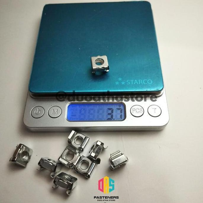 Mure- M6 Cage Nut Mur Kandang Mur Rack Server M6 Putih