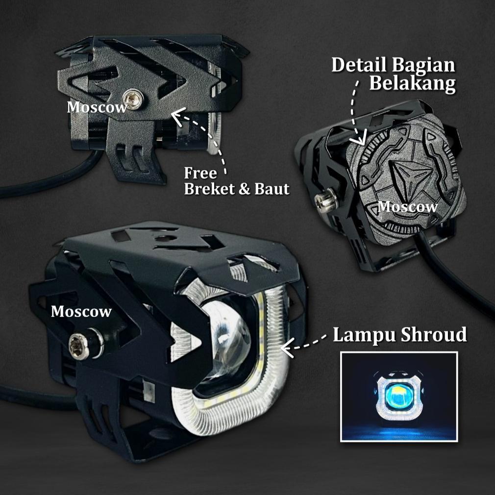 LAMPU Foglamp Projie Biled MINI Shroud Senja Devil Eye Full Besi 1 Mata 30W W1Z PRO MOSCOW Lampu Kab