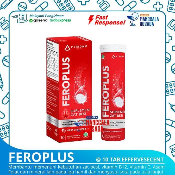 FEROPLUS SUPLEMEN ZAT BESI @ 10 TABLET EFFERVESCENT