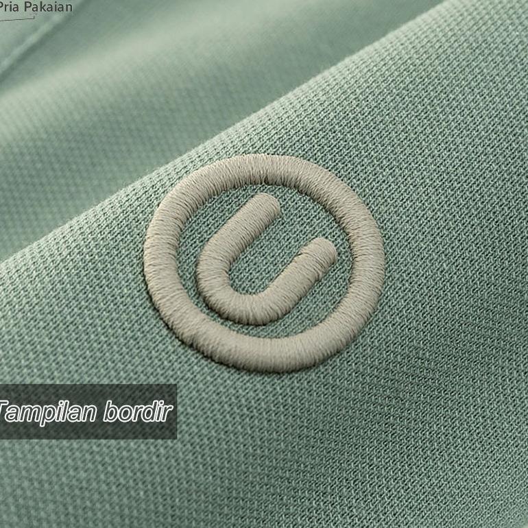 Cuci Gudang Kaos Kerah Pria Knit Shirt Lengan Pendek V Neck Polo Shirt  Kaos Polos Kancing Atasan Pr