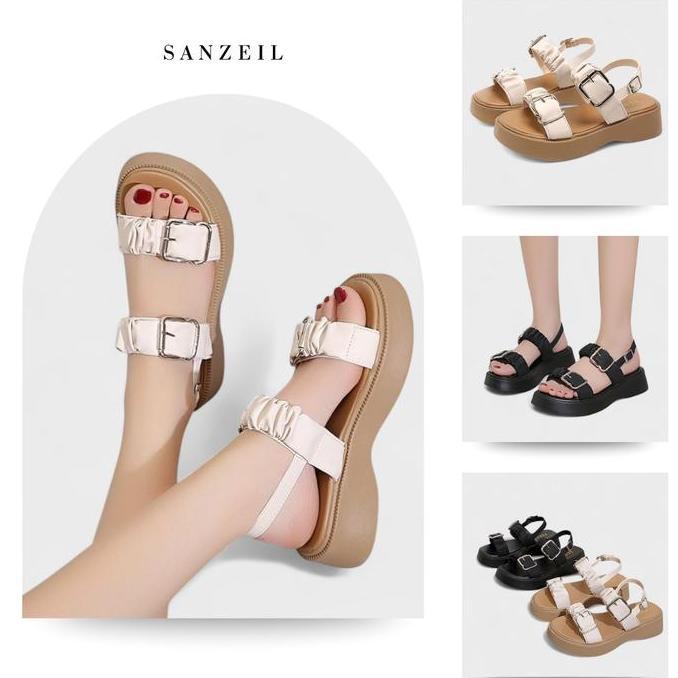 PROMO SANZEIL Thalia Sandal casual cewek Dengan Tali Adjust Sol 4cm 1531 Size 36 - 40 BE5T QUALITY