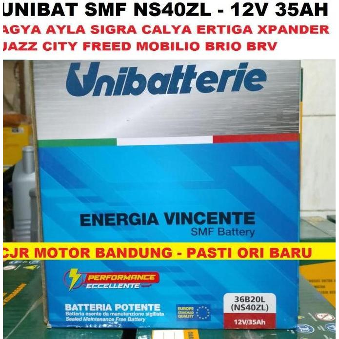 Aki Kering NS40ZL 35AH UNIBAT mobil XPANDER JAZZ CITY AGYA AYLA DATSUN