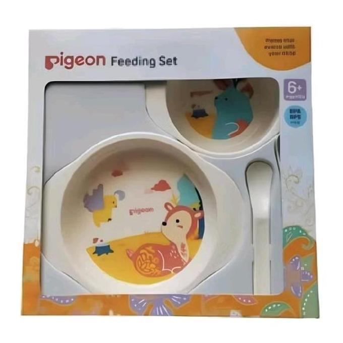 Pigeon Mini Feeding Set NEW Rusa Set Tempat Makan Bayi