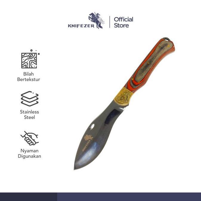 Allthebest- KNIFEZER Pisau Daging Stainless Steel Thawing Forged Butcher Knife - G244