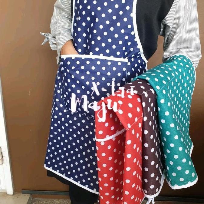 Celemek Kain Dewasa Polkadot Apron