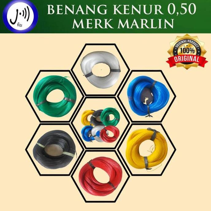 Pesca - Benang Kenur  Marlin 0,50 Mm - 100 Gram [ Dikirim Warna Random Bila Tidak Request Warna ]