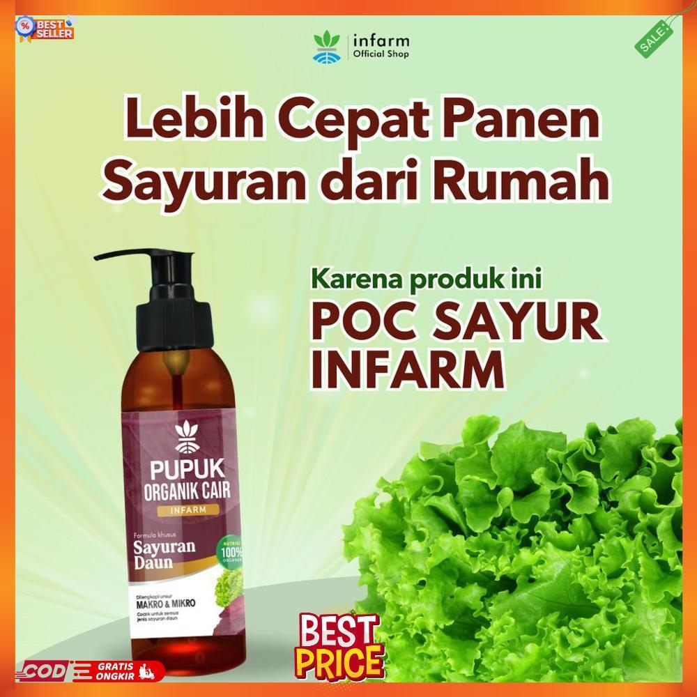 INFARM - Pupuk Organik Cair Tanaman Sayur Daun 100mL Pupuk Kompos Tanaman Sayuran Pupuk Organik Daun