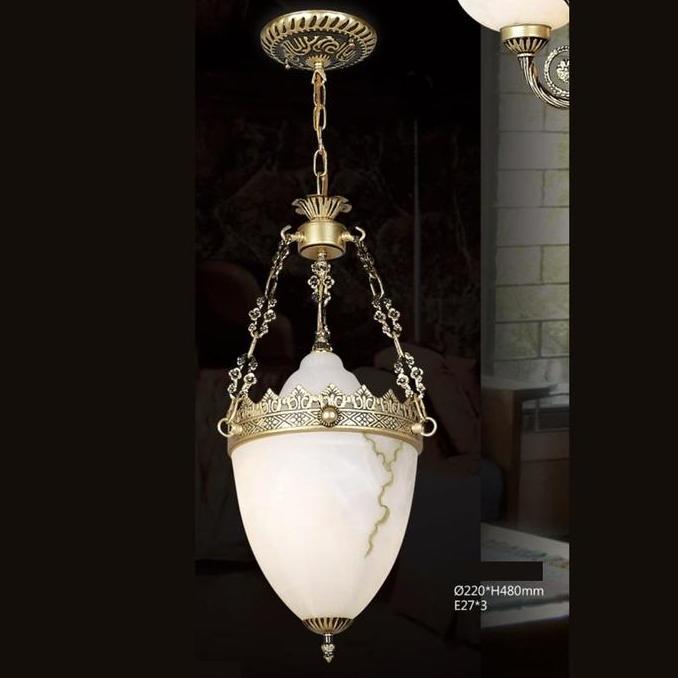FL 183 / 3 LAMPU GANTUNG HIAS TERAS KLASSIC MINIMALIS KACA KANOPI