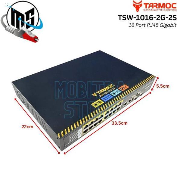 Tarmoc TSW-1016-2G-2S Gigabit 1U Switch Unmanage 16 port Metal Case
