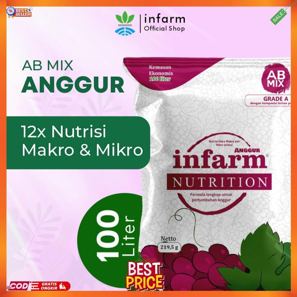INFARM - Nutrisi AB Mix Anggur 100 Liter Pupuk Konvensional Tanah dan Hidroponik Tanaman Anggur CD I