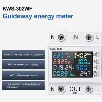 Wattmeter Din Rail Wifi Digital Kwh Meter Smart Energy Meter Arus Listrik