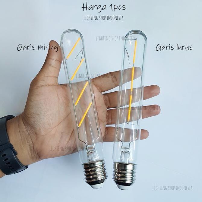 Trg- T8-120 / T8 -150 19Cm Lampu Filament Bohlam Edison Led Panjang Pipa