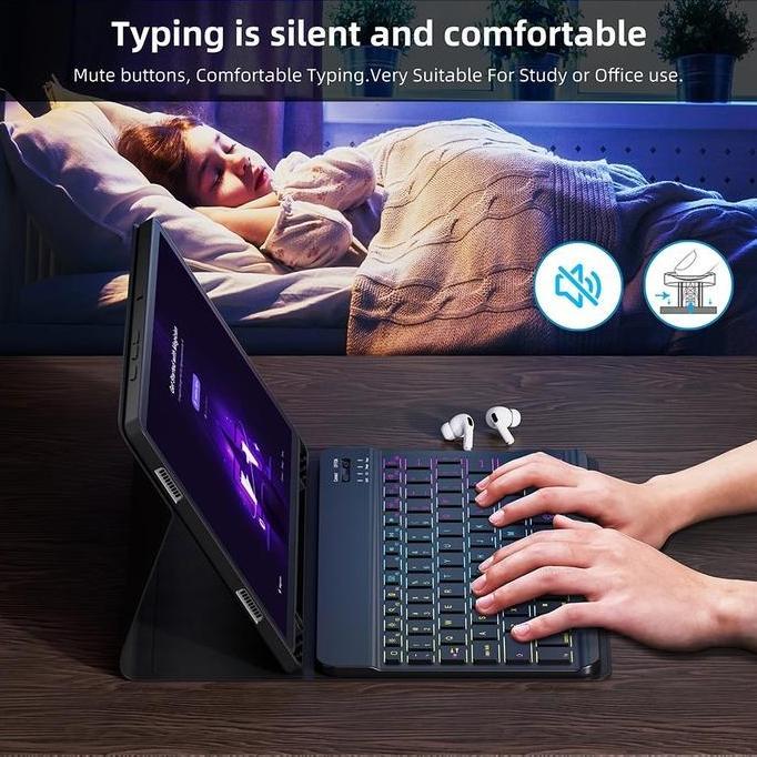 Chip- Goojodoq [Hanya Casing] Tablet Case For Samsung Galaxy Tab A8 A9+ S7/8/9 Case Keyboard For Sam