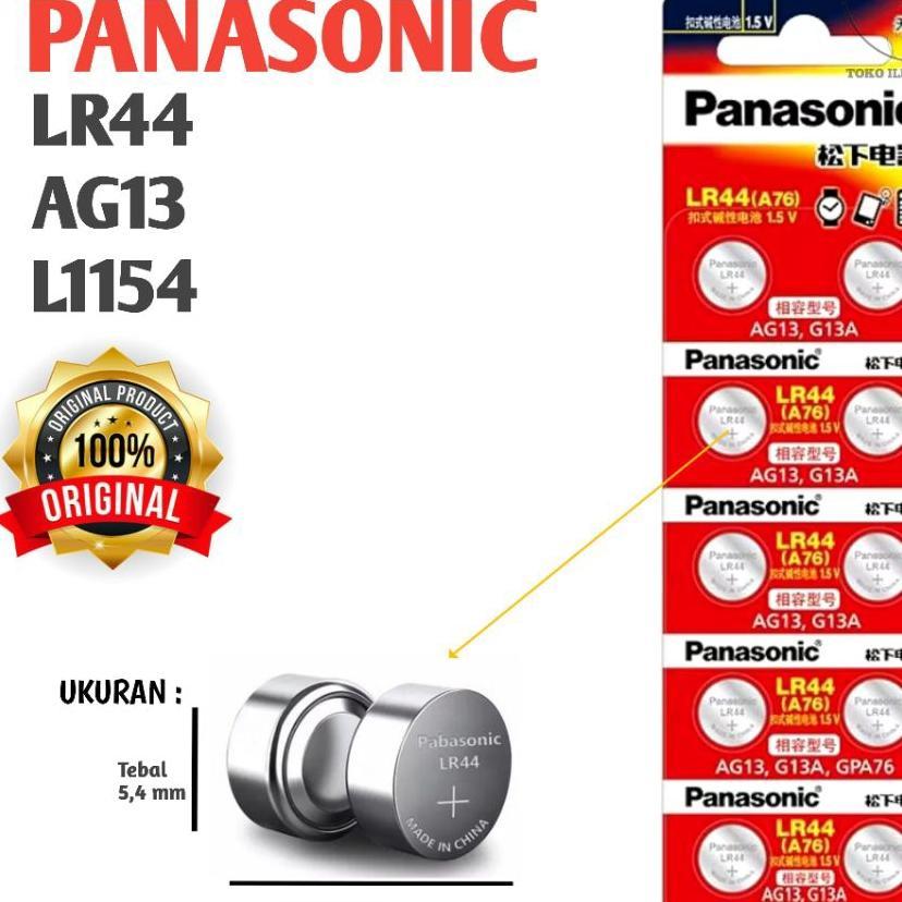 Baterai Lr44 Ag13 Lr1154 Panasonic Original Perlembar