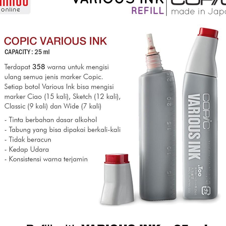 Copic Various Ink - Refill Copic - Cvi - 25 Ml - Tinta Isi Ulang Copic