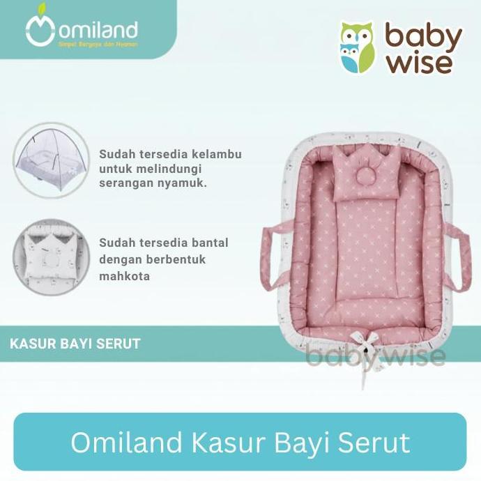 Omiland Kasur Bayi Serut - Kasur Kelambu Bayi Serut Bantal