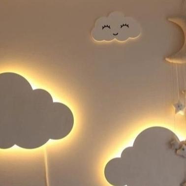 Lampu Tidur Awan Hiasan Dinding Aesthetic Barang Lucu Lampu Led Motif Awan Lampu Awan Kamar Tidur