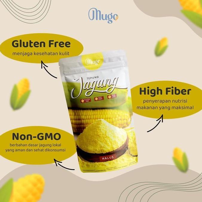 Mugo - Tepung Jagung Polenta Corn Meal Halus Gluten Free Non GMO 1 Kg