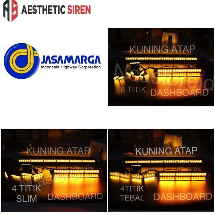PAKET STROBO JASAMARGA KUNING ATAP,DASHBOARD,DAN GRILL BERGARANSI ORIGINAL DAN TERPERCAYA