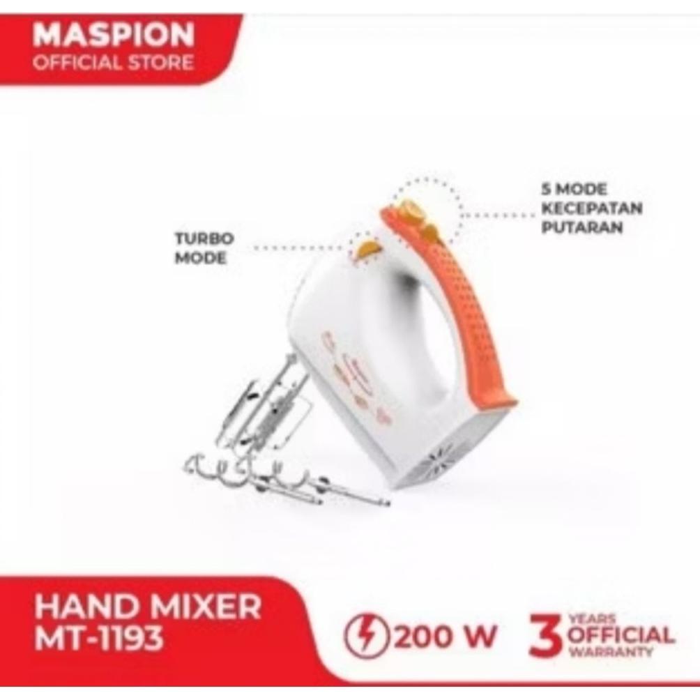 Hand Mixer MASPION MT-1193 Turbo Spead 5