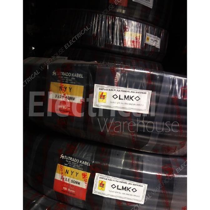 HARGA DISC - Kabel NYY 3x2.5mm2 SUTRADO 100 M (3x2,5 3x2.5mm 3x2.5 3x2,5mm) 100M