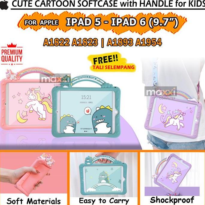 iPad 6 6th Gen A1893 A1954 Softcase Case Casing Kesing Anak Karakter