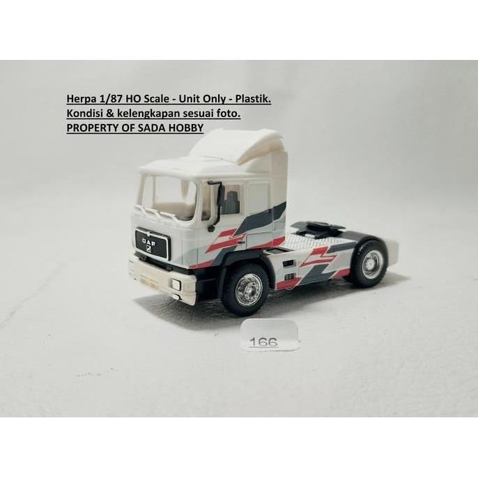 MINIATUR TRUK HERPA 1/87 DAF 19-422 2 AXLE TRACTOR AUSTRIA PUTIH HO SCALE UNIT ONLY MIX99