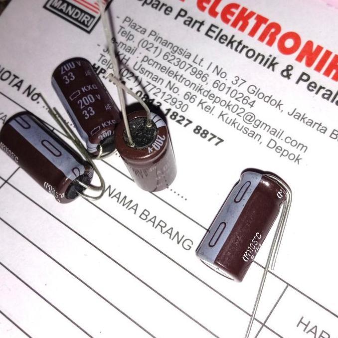 33UF 200V 33 UF 200 V 33.200 ELCO CAPACITOR ELKO PCMED