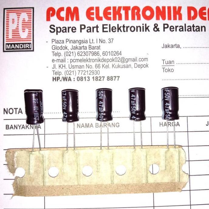 47 UF 50 V 47UF 50V 47.50V JUNZL ORIGINAL CAPACITOR POLAR PCMED
