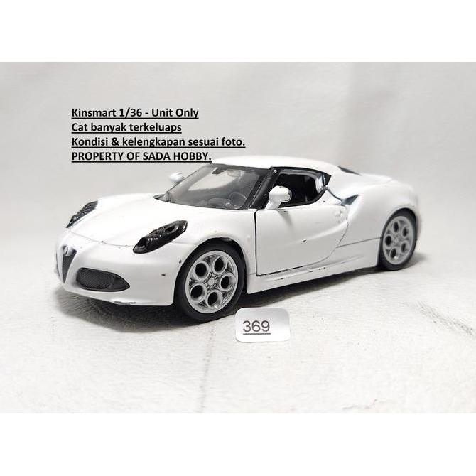 WELLY 1/36 ALFA ROMEO 4C PUTIH UNIT ONLY MIX99