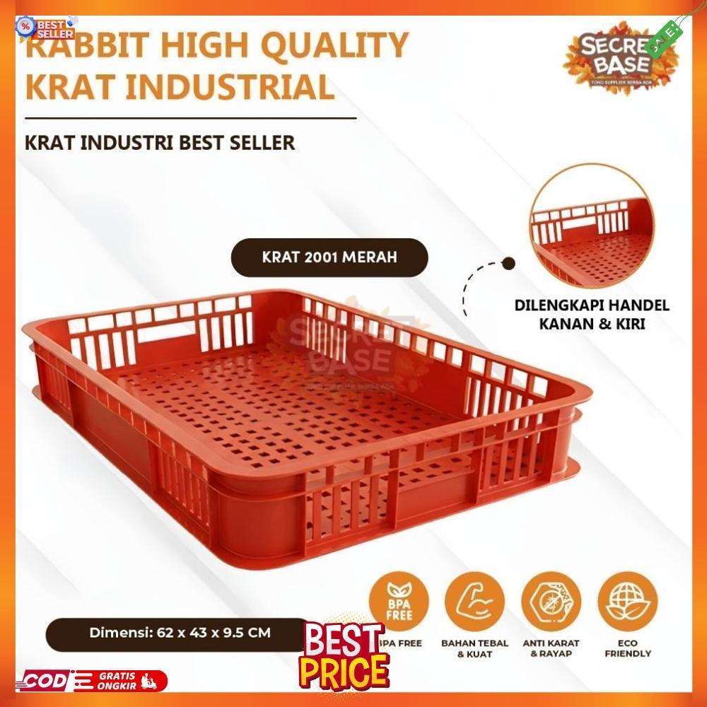RABBIT HIGH QUALITY KRAT INDUSTRIAL 2001 - Keranjang Serbaguna / Krat Industri Tebal