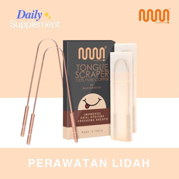 Mastermedi Tongue Scraper Pure Copper Isi 2 - Alat Pembersih Lidah