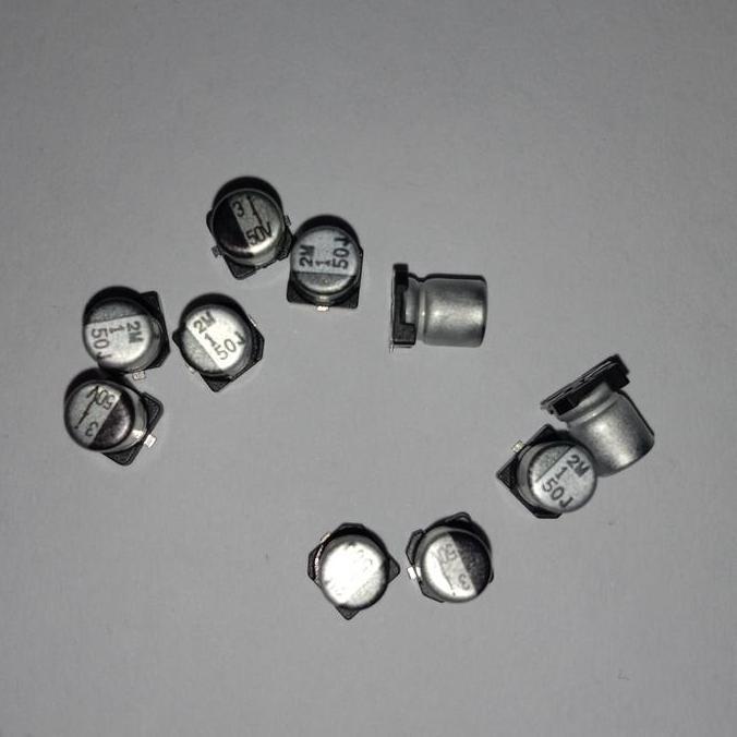 SOLID SMD CAPACITOR 1UF 50V 1 UF 50 V KAPASITOR ELKO SILVER SMD PCMED