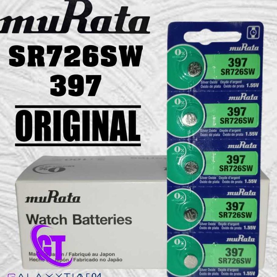 Baterai Sr726Sw 397 Murata Original Made In Japan Batrai Sr726 Sr726W Sr59 396 Perlembar Isi 5 Pcs