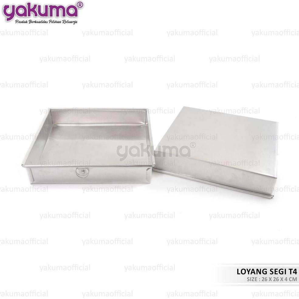 Loyang Segi / Kotak 26 X 26 X 4 Cm