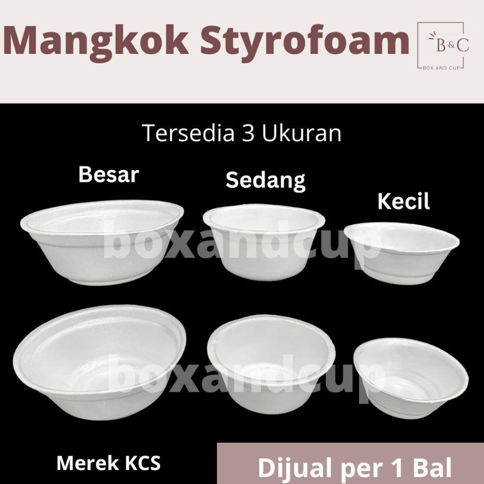 [1 Ball] Sterofoam / Styrofoam / Gabus Makanan / Dus Foam / Mangkok Tempat Sup, Mie, Bakso, Nasi, Sa