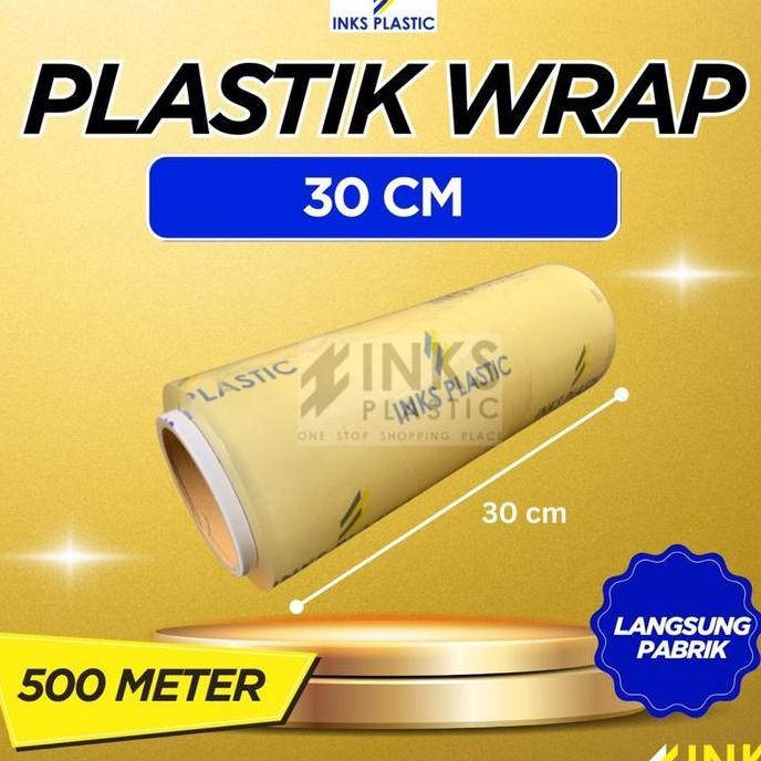 PLASTIK WRAPPING 30 CM ROLL BESAR WRAP PEMBUNGKUS MAKANAN (500 METER)
