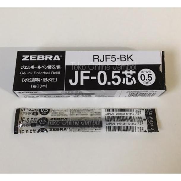 Pena- Atk72Sr Jj15Bk Black 0.5 Pen Zebra Sarasa Clip Gel Ink Hitam Pulpen