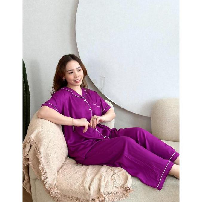 Qiu- Rufen / Setelan Celana Panjang Nita Bahan Rayon One Set Homewear