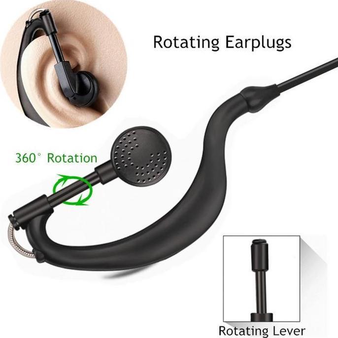 FERA EARPHONE WALKIE TALKIE WLN KD C1 C50 C51 C56 HEADSET HT WLN C1 hitam