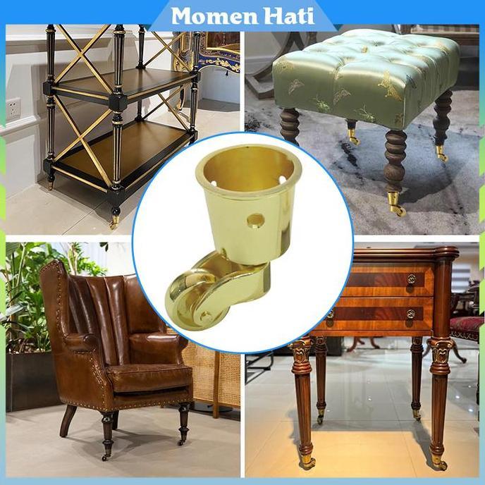 SMG Roda Furniture Kecil Roda Rak Roda Kursi Meja Bahan Paduan Seng