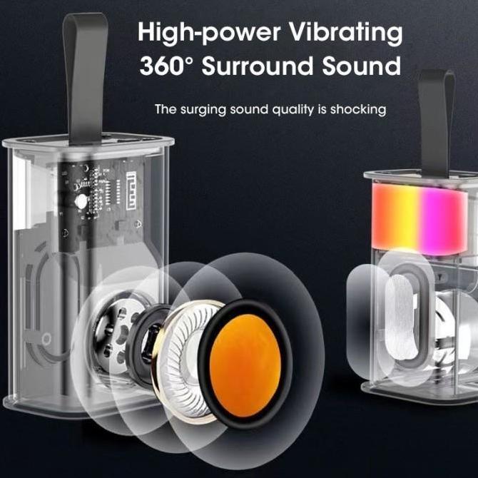 FERA Armour Transparent K08 Bluetooth Speaker Portable Subwoofer TWS Mode