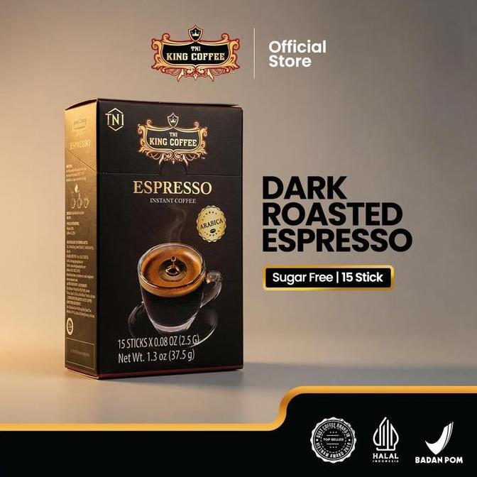 Kopi Hitam Instan Import Vietnam Tanpa Ampas Espresso Trung Nguyen King Coffee Isi 15 Stik - Sugar F