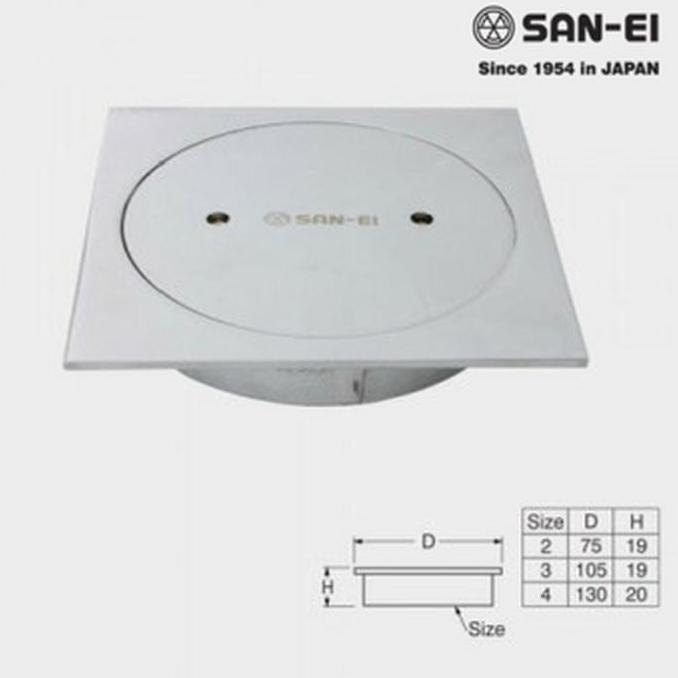 Promo San-Ei Square Floor Clean Out 4 Inch HN 59 Tutup Septic Tank HN59 Kuningan lapis chrome anti k